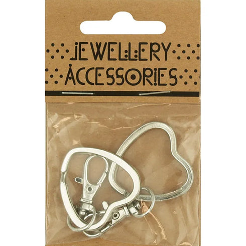 Metal Alloy Heart Shape Split ring with Swivel Clasp